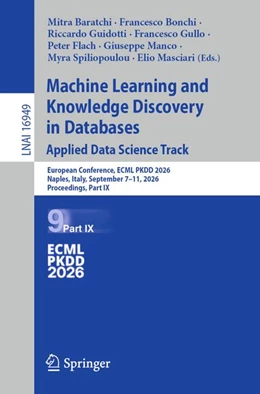 Abbildung von Baratchi / Bonchi | Machine Learning and Knowledge Discovery in Databases. Applied Data Science Track | 1. Auflage | 2026 | beck-shop.de