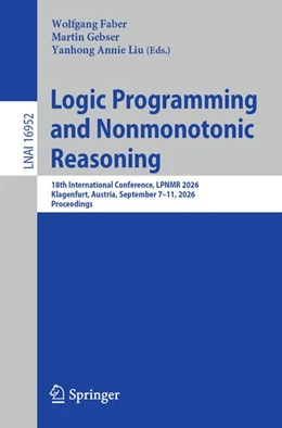 Abbildung von Faber / Gebser | Logic Programming and Nonmonotonic Reasoning | 1. Auflage | 2026 | beck-shop.de