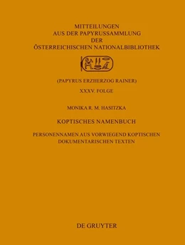 Abbildung von Hasitzka | Koptisches Namenbuch | 1. Auflage | 2026 | 35 | beck-shop.de