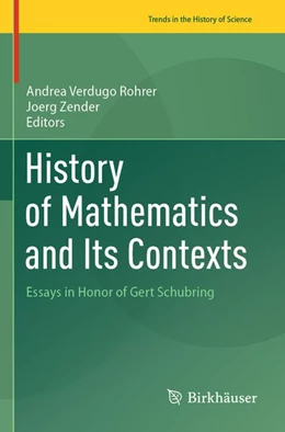 Abbildung von Verdugo Rohrer / Zender | History of Mathematics and Its Contexts | 1. Auflage | 2025 | beck-shop.de