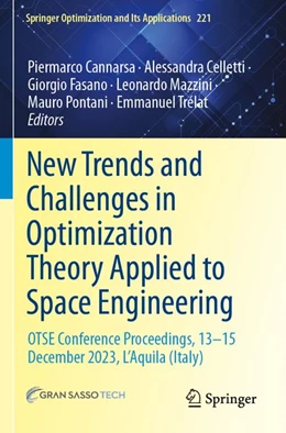 Abbildung von Cannarsa / Celletti | New Trends and Challenges in Optimization Theory Applied to Space Engineering | 1. Auflage | 2026 | beck-shop.de