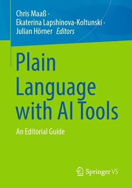 Abbildung von Maaß / Lapshinova-Koltunski | Plain Language with AI Tools | 1. Auflage | 2026 | beck-shop.de