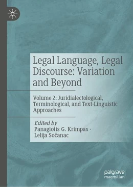 Abbildung von Krimpas / Socanac | Legal Language, Legal Discourse: Variation and Beyond | 1. Auflage | 2026 | beck-shop.de