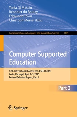 Abbildung von Di Mascio / du Boulay | Computer Supported Education | 1. Auflage | 2026 | beck-shop.de