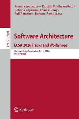 Abbildung von Spalazzese / Vaidhyanathan | Software Architecture. ECSA 2026 Tracks and Workshops | 1. Auflage | 2026 | beck-shop.de