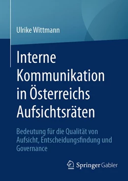 Abbildung von Wittmann | Interne Kommunikation in Österreichs Aufsichtsräten | 1. Auflage | 2027 | beck-shop.de