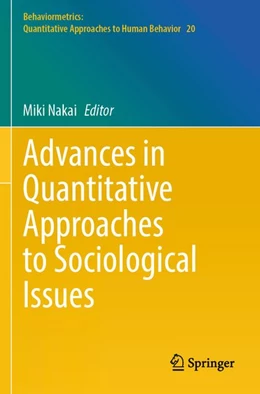 Abbildung von Nakai | Advances in Quantitative Approaches to Sociological Issues | 1. Auflage | 2026 | beck-shop.de