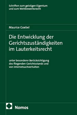 Abbildung von Goebel | Die Entwicklung der Gerichtszuständigkeiten im Lauterkeitsrecht | 1. Auflage | 2026 | 159 | beck-shop.de
