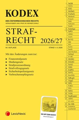 Abbildung von Doralt | KODEX Strafrecht 2026/27 | 64. Auflage | 2026 | beck-shop.de