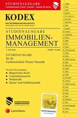 Abbildung von Doralt | KODEX Immobilienmanagement (FHWN) 2026/27 | 7. Auflage | 2026 | beck-shop.de