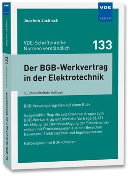 Abbildung von Jackisch | Der BGB-Werkvertrag in der Elektrotechnik | 3. Auflage | 2026 | 133 | beck-shop.de