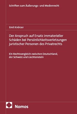 Abbildung von Knörzer | Der Anspruch auf Ersatz immaterieller Schäden bei Persönlichkeitsverletzungen juristischer Personen des Privatrechts | 1. Auflage | 2026 | 8 | beck-shop.de