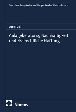 Abbildung von Goll | Anlageberatung, Nachhaltigkeit und zivilrechtliche Haftung | 1. Auflage | 2026 | 149 | beck-shop.de