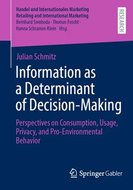 Abbildung von Schmitz | Information as a Determinant of Decision-Making | 1. Auflage | 2026 | beck-shop.de