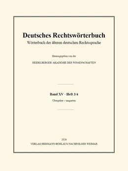 Abbildung von Forschungsstelle DRW | Deutsches Rechtswörterbuch | 1. Auflage | | beck-shop.de