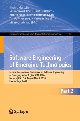 Abbildung von Hussain / Abdul Basit Ur Rahim | Software Engineering of Emerging Technologies | 1. Auflage | 2026 | beck-shop.de
