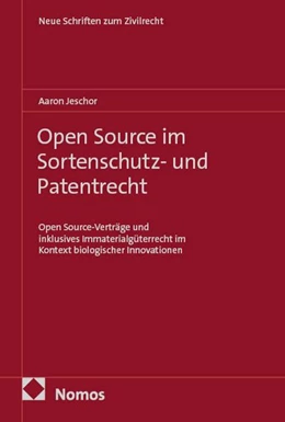 Abbildung von Jeschor | Open Source im Sortenschutz- und Patentrecht | 1. Auflage | 2026 | 17 | beck-shop.de