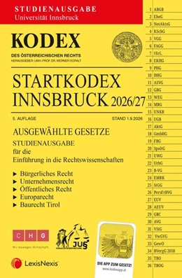 Abbildung von Doralt | KODEX Startkodex Innsbruck 2026/27 | 5. Auflage | 2026 | beck-shop.de