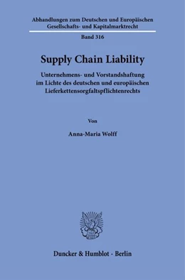 Abbildung von Wolff | Supply Chain Liability | 1. Auflage | 2026 | beck-shop.de