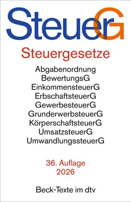 Abbildung von Steuergesetze | 36. Auflage | 2026 | beck-shop.de