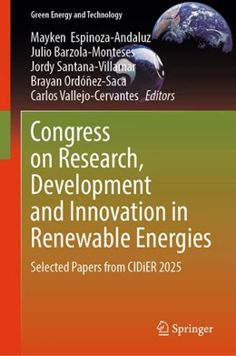 Abbildung von Espinoza-Andaluz / Barzola-Monteses | Congress on Research, Development and Innovation in Renewable Energies | 1. Auflage | 2026 | beck-shop.de