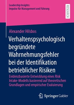 Abbildung von Hilsbos | Verhaltenspsychologisch begründete Wahrnehmungsfehler bei der Identifikation betrieblicher Risiken | 1. Auflage | | beck-shop.de