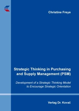 Abbildung von Freye | Strategic Thinking in Purchasing and Supply Management (PSM) | 1. Auflage | 2026 | 226 | beck-shop.de