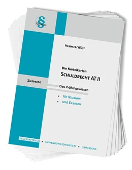 Abbildung von Hemmer / Wüst | Karteikarten Schuldrecht AT II | 11. Auflage | 2026 | beck-shop.de