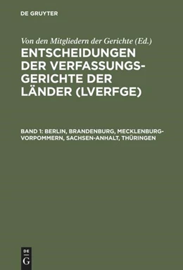 Abbildung von Berlin, Brandenburg, Mecklenburg-Vorpommern, Sachsen-Anhalt, Thüringen | 1. Auflage | 1996 | beck-shop.de