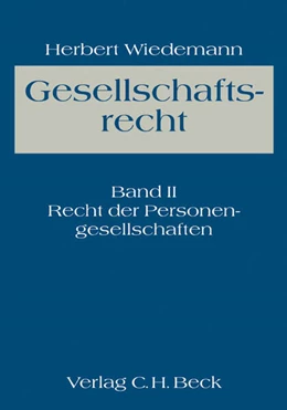Abbildung von Wiedemann | Gesellschaftsrecht Band II: Recht der Personengesellschaften | 1. Auflage | 2004 | beck-shop.de