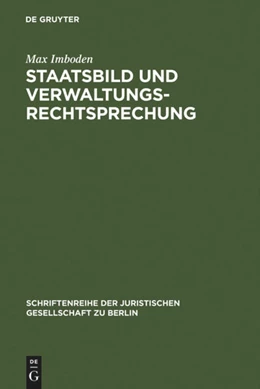 Abbildung von Imboden | Staatsbild und Verwaltungsrechtsprechung | 1. Auflage | 1963 | 13 | beck-shop.de