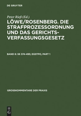 Abbildung von Hilger / Gössel | §§ 374-495; EGStPO | 25. Auflage | 2001 | beck-shop.de