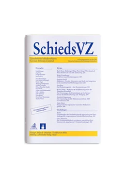 Abbildung von SchiedsVZ • Zeitschrift für Schiedsverfahren | 16. Auflage | 2018 | beck-shop.de