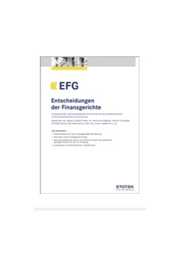 Abbildung von Entscheidungen der Finanzgerichte – EFG | 66. Auflage | 2018 | beck-shop.de