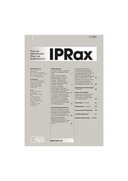 Abbildung von IPRax • Praxis des Internationalen Privat- und Verfahrensrechts | 38. Auflage | 2018 | beck-shop.de