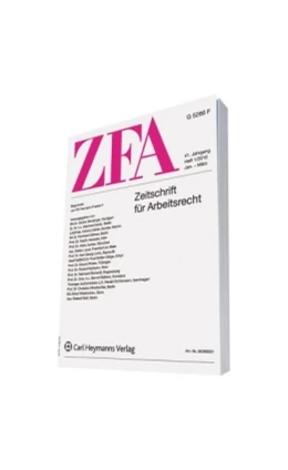 Abbildung von Zeitschrift für Arbeitsrecht • ZfA | 49. Auflage | 2018 | beck-shop.de