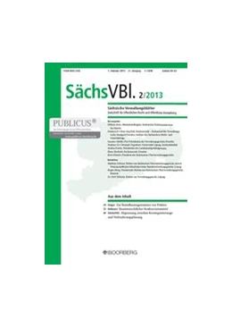 Abbildung von Sächsische Verwaltungsblätter - SächsVBl. | 26. Auflage | 2018 | beck-shop.de
