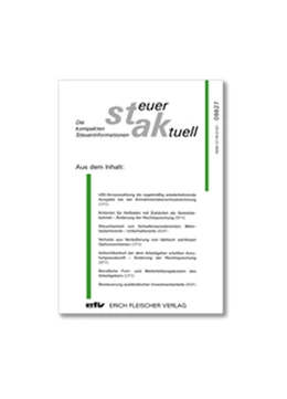 Abbildung von steuer-aktuell • stak | 35. Auflage | 2018 | beck-shop.de