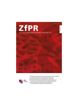 Abbildung von Zeitschrift für Personalvertretungsrecht • ZfPR | 1. Auflage | 2018 | beck-shop.de
