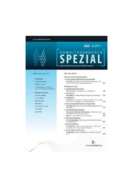 Abbildung von AGS - Anwaltsgebühren spezial | 1. Auflage | 2018 | beck-shop.de