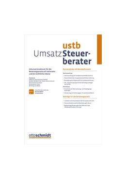 Abbildung von Umsatz-Steuer-Berater • UStB | 1. Auflage | 2018 | beck-shop.de