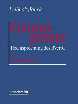 Abbildung von Leibholz / Rinck
 | Grundgesetz • ohne Aktualisierungsservice | 1. Auflage | 2018 | beck-shop.de