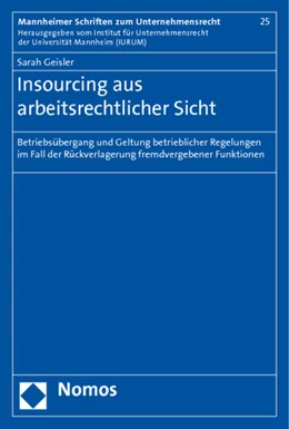 Abbildung von Geisler | Insourcing aus arbeitsrechtlicher Sicht | 1. Auflage | 2011 | beck-shop.de
