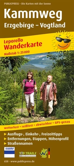 Abbildung von Kammweg Erzgebirge - Vogtland 1 : 25 000 Wanderkarte | 1. Auflage | 2020 | beck-shop.de