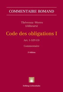 Abbildung von Thévenoz / Werro (Éditeurs) | Code des obligations I: CO I | 1. Auflage | 2012 | beck-shop.de