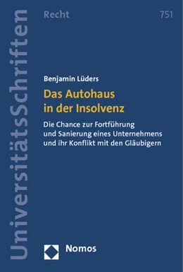 Abbildung von Lüders | Das Autohaus in der Insolvenz | 1. Auflage | 2011 | 751 | beck-shop.de